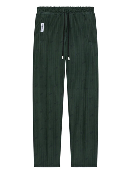  Gcds Pinstripe Drawstring Trousers - Green 