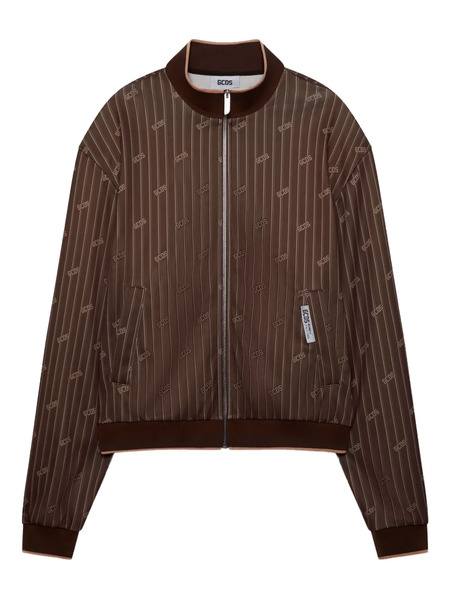  Gcds Pinstriped Track Jacket - Brown 