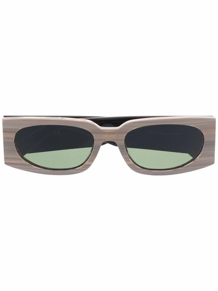  Gcds Rectangular-frame Sunglasses - Brown 