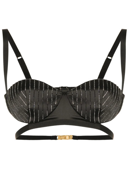  Gcds Rhinestone-embellished Bra Top - Black 