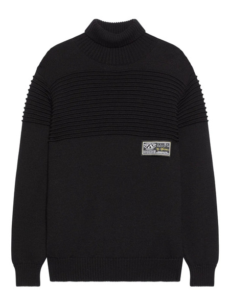  Gcds Ribbed Roll-neck Sweater - Black 