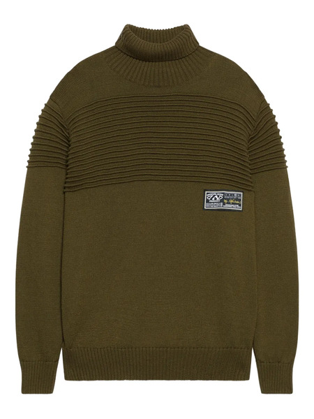  Gcds Ribbed Roll-neck Sweater - Green 