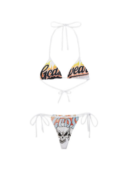  Gcds Riders-print Bikini - White 