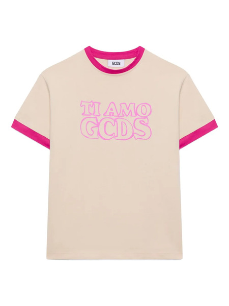  Gcds Ringer Graphic T-shirt - Neutrals 