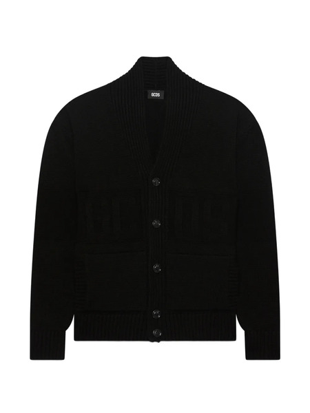  Gcds Shawl-collar Buttoned Cardigan - Black 