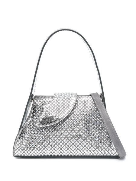  Gcds Small Comma Metallic Leather Bag - Silver 