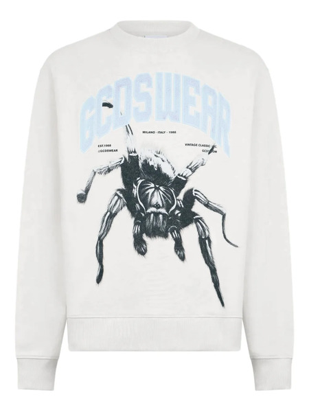  Gcds Spider-print Sweatshirt - Neutrals 