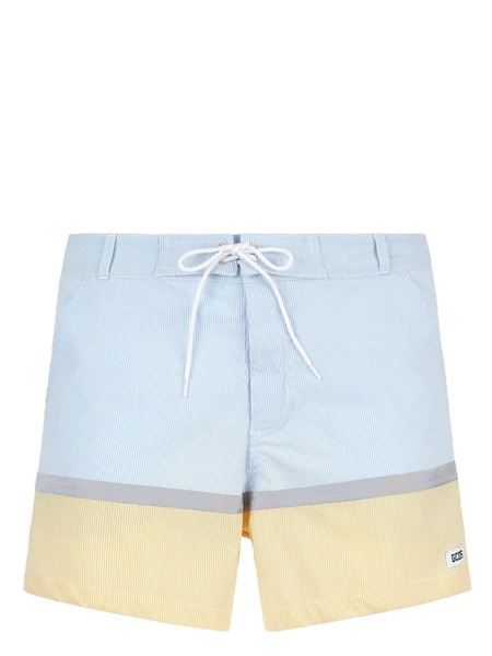  Gcds Striped Drawstring Swim Shorts - Blue 