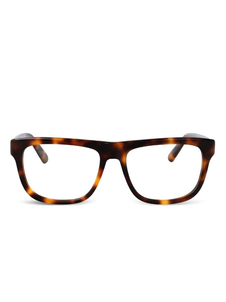  Gcds Tortoiseshell Rectangle-frames Glasses - Brown 