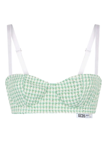  Gcds Tweed Top - Green 