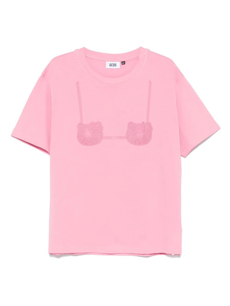  Gcds X Hello Kitty Printed-bra T-shirt - Pink 