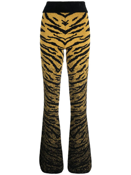  Gcds Zebra-patterned Jacquard Trousers - Black 