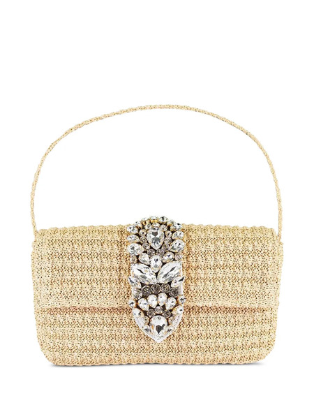  Gedebe Habibi Crystal-embellished Shoulder Bag - Neutrals 