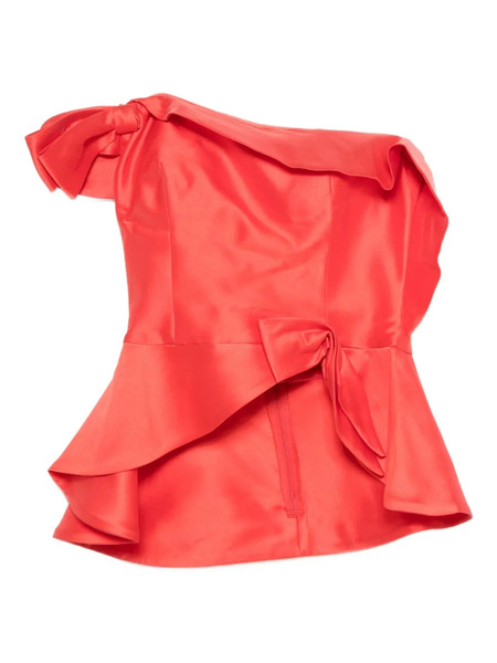  Gemy Maalouf Ruffled One-shoulder Top - Red 