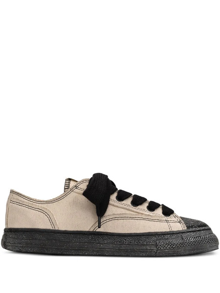  General Scale. Roy Smudged Canvas Sneakers - Neutrals 