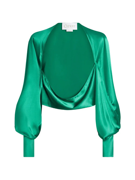  Genny Balloon Sleeve Jacket - Green 