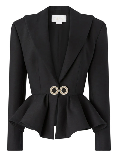  Genny Crystal-embellished Peplum Jacket - Black 