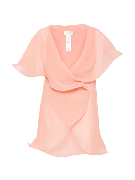  Genny Draped-design Top - Orange 