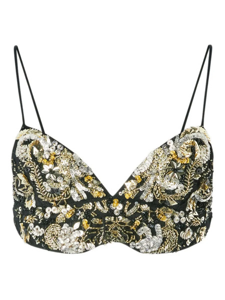  Genny Embroidered Top - Black 