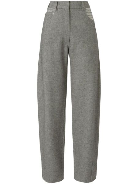  Genny Mélange-effect Trousers - Grey 