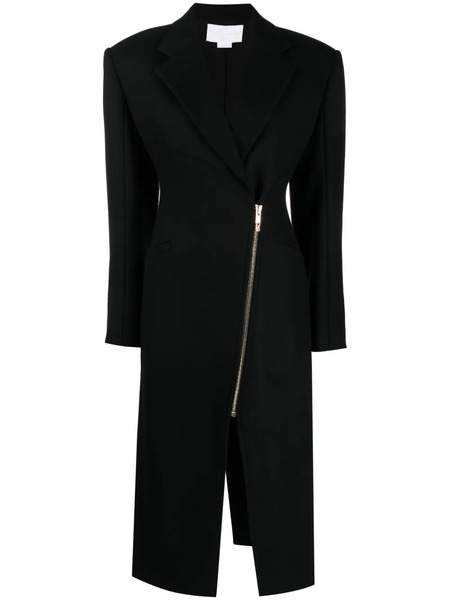 Genny Notched-collar Zip-up Coat - Black 