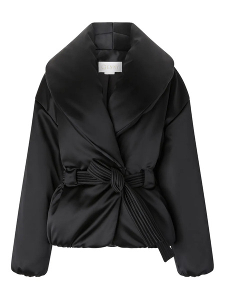  Genny Pleated-bow Jacket - Black 