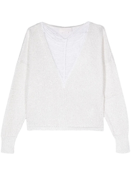  Genny Sequin-embellished Jumper - White 