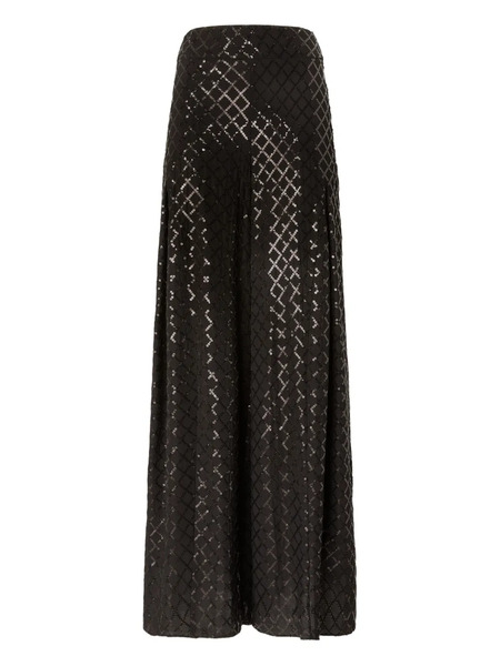  Genny Sequin-embellished Trousers - Black 