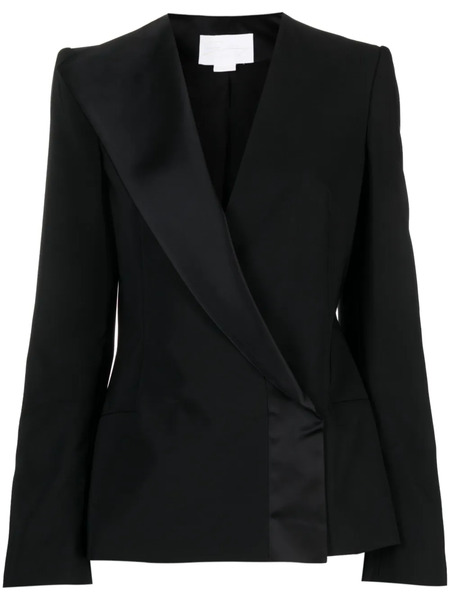  Genny Single-breasted Asymmetric-lapel Blazer - Black 