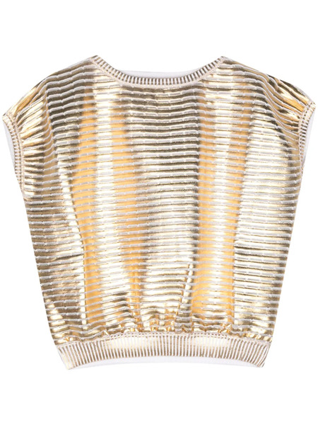  Genny Striped Lamé Top - Gold 
