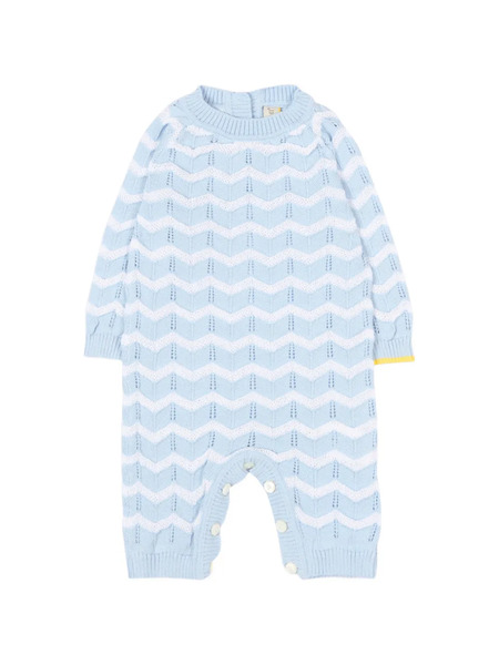  Gensami Kids Chevron-patterned Romper - Blue 
