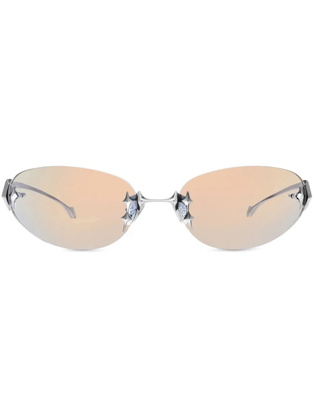  Gentle Monster Tta Oval-frame Sunglasses - Silver 