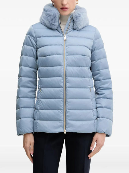  Geox Bettanie Texture-trim Quilted Jacket - Blue 