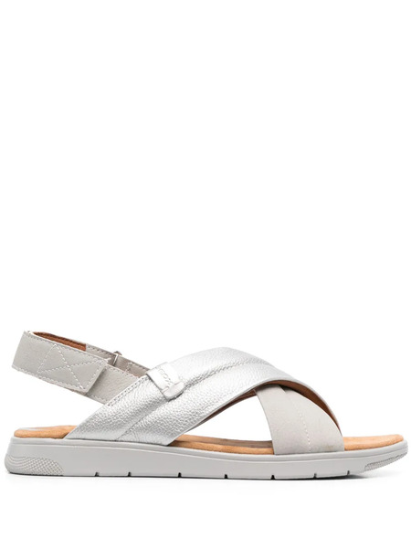  Geox Dandra Leather Sandals - Grey 