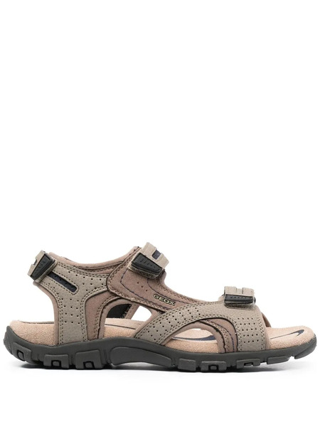  Geox Flat Touch-strap Sandals - Neutrals 