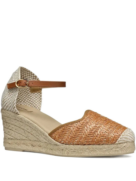  Geox Gelsa Woven Espadrilles - Brown 