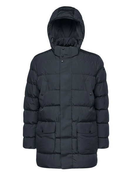  Geox Hooded Quilted Jacket - Blue 