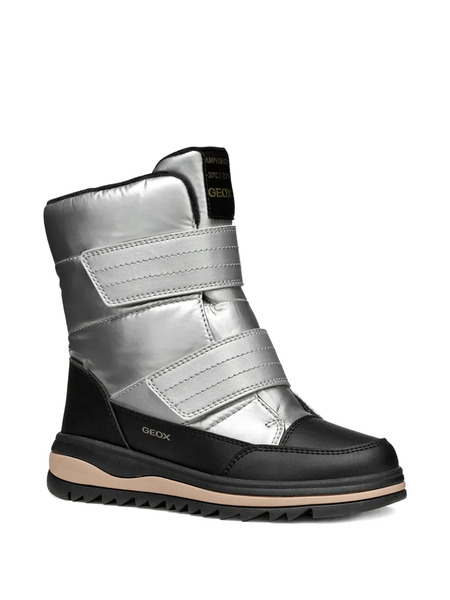  Geox Kids Adelhide Abx Touch-strap Snow Boots - Silver 
