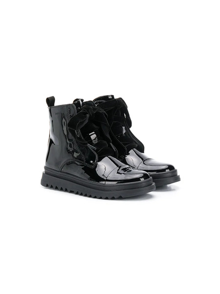 Geox Kids Oversized Shoelace Boots - Black 