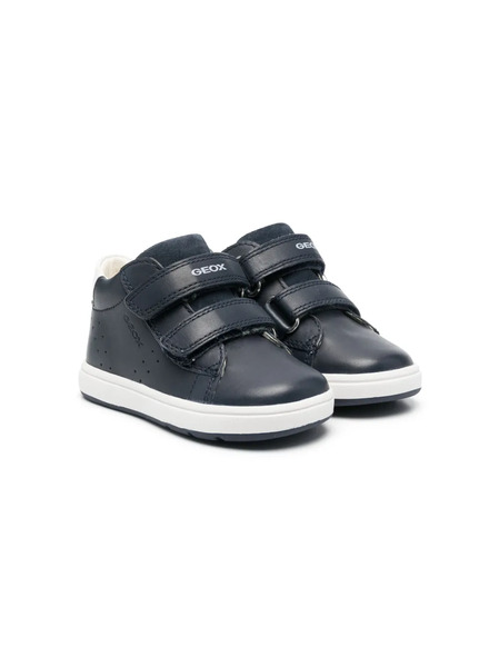  Geox Kids Touch-strap Leather Sneakers - Blue 
