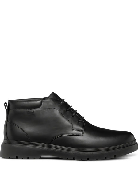  Geox Lace-up Leather Boots - Black 