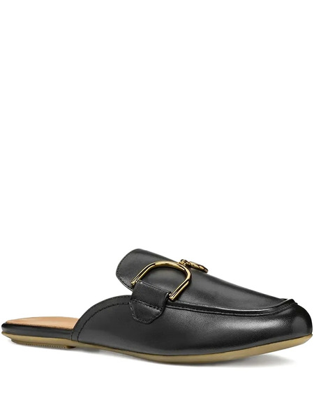  Geox Leather Flat Pumps - Black 
