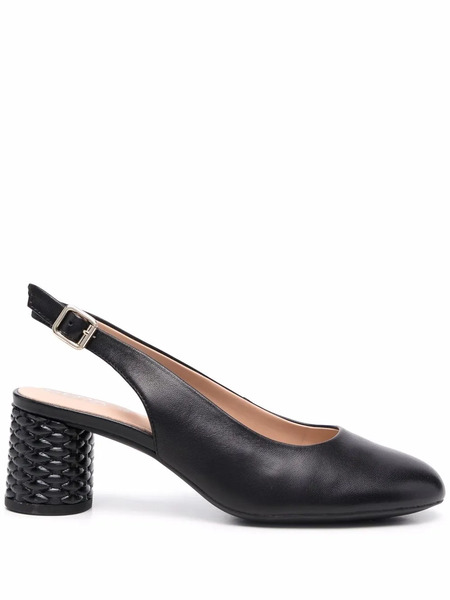  Geox Leather Slingback Pumps - Black 