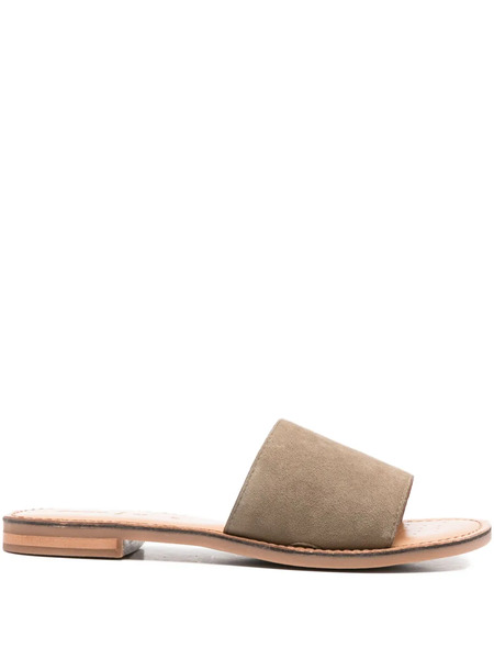  Geox Maddalusiac Leather Sandals - Green 