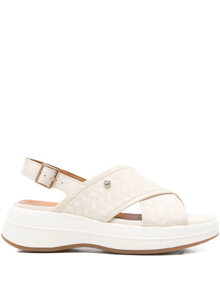  Geox 55mm Spherica Cross-strap Platform Sandals - Neutrals 