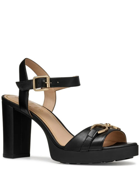  Geox 85mm Walk Pleasure Platform Sandals - Black 