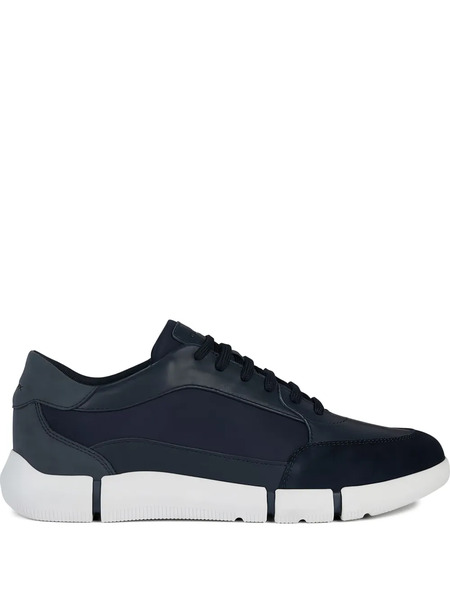  Geox U Adacter A Leather Suede Panel Trainers - Blue 
