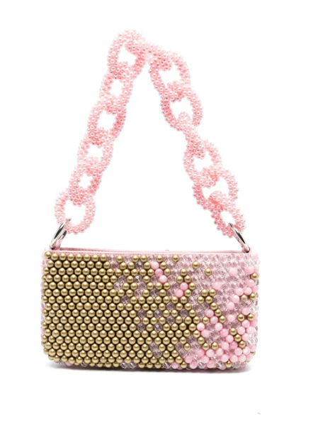  Germanier Bead-embellished Shoulder Bag - Pink 