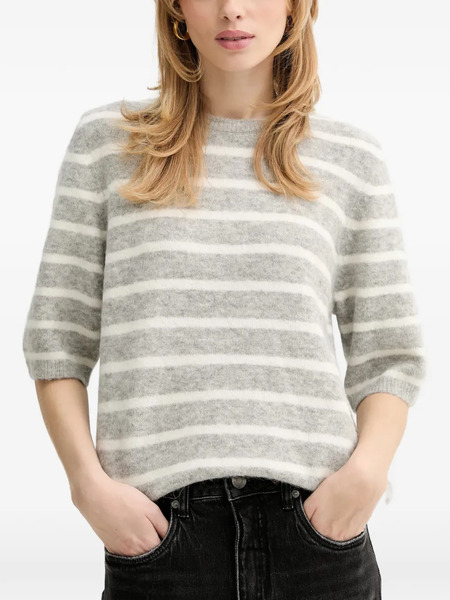  Gestuz Alphagz Stripe-pattern Sweater - Grey 