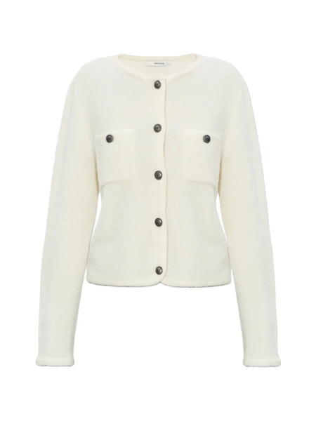  Gestuz Buttoned Chest-pocket Cardigan - Neutrals 